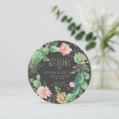 サボテンと多肉性招待状,リース結婚ズ 招待状 (スタンド正面)