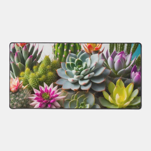 サボテンと多肉植物のグループ化 デスクマット (正面)
