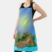 サボテンと多肉植物のパターン エプロン (インサイチュ)