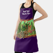 サボテンと多肉植物のパターン エプロン (インサイチュ)