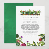 サボテンと多肉植物のフィエスタ 縮小結婚式ゲストのお知らせ 案内状 (正面/裏面)