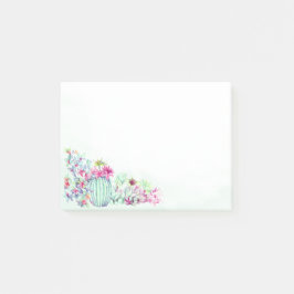 サボテンと多肉植物の水色 ポストイット