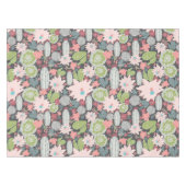 サボテンと多肉植物は青い葉を付ける テーブルクロス (正面(横))