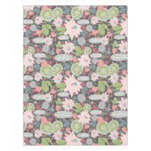 サボテンと多肉植物は青い葉を付ける テーブルクロス (正面)