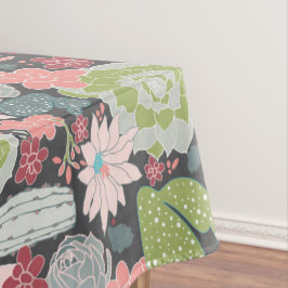 サボテンと多肉植物は青い葉を付ける テーブルクロス