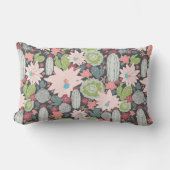 サボテンと多肉植物は青い葉を付ける ランバークッション (正面)