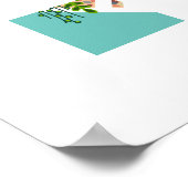 サボテンと多肉植物ガーデンジオメトリックテラリウム ポスター (角)