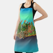 サボテンと多肉模様エプロン エプロン (インサイチュ)