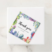 サボテンと多肉質の水色の結婚もの フェイバータグ (インサイチュ)