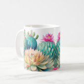 サボテンと多肉質 コーヒーマグカップ (正面左)