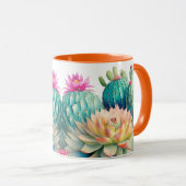 サボテンと多肉質 マグカップ (正面右)