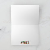 サボテンと多肉類のバラ金ゴールドポット誕生日 カード (内部)