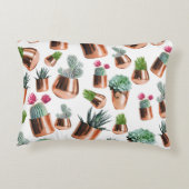 サボテンと多肉類のバラ金ゴールドポット アクセントクッション (裏面)