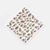 サボテンと多肉類のバラ金ゴールドポット スタンダードランチョンナプキン (角)