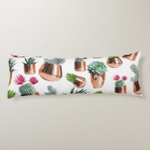 サボテンと多肉類のバラ金ゴールドポット ボディピロー (裏面)