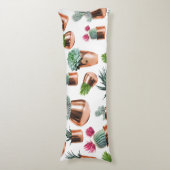 サボテンと多肉類のバラ金ゴールドポット ボディピロー (正面縦)