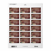 サボテンと多肉類クリスマスホリデーアドレス ラベル (フルシート)