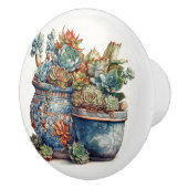 サボテンと多肉類 セラミックノブ (右)