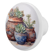 サボテンと多肉類 セラミックノブ (右)