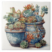 サボテンと多肉類 タイル (正面)