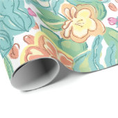 サボテンと植物。 ラッピングペーパー (ロールコーナー)