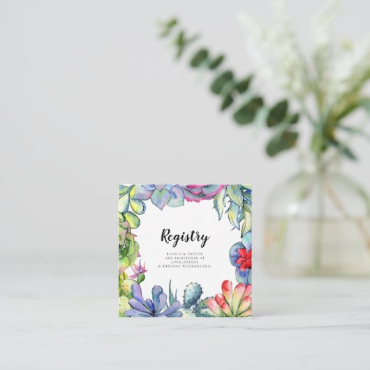 サボテンと結婚多肉株の登記簿 エンクロージャーカード (スタンド正面)