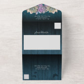 サボテンと蝶エレガントキンセアニェラ材 オールインワン招待状 (外側)