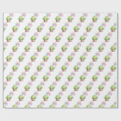 サボテンと誕生日バルーンブーケ ラッピングペーパー (フラット)