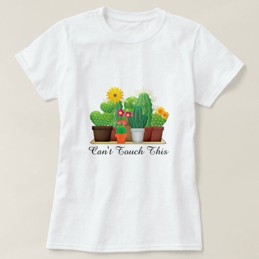 サボテンと黄色の花/ガーデンTシャツ Tシャツ (デザイン正面)