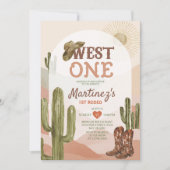 サボテンどのように西は1つの誕生日パーティーカウボーイだった 招待状 (正面)