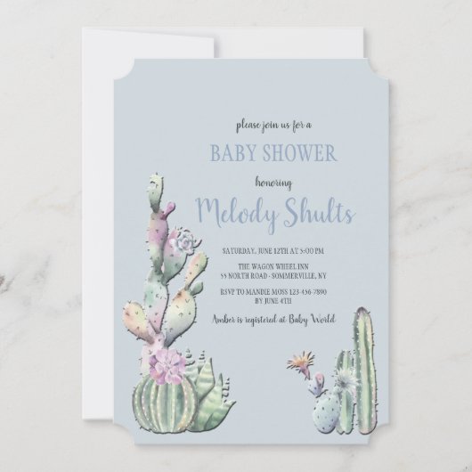 サボテンによっては招待状が開花します 招待状 (正面)