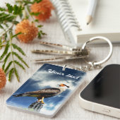 サボテンに立っているワシ キーホルダー (正面右)