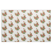 サボテンに赤い花 ファブリック (ファットクウォーター)