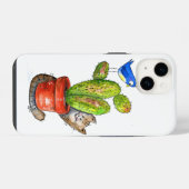 サボテンに隠れるいたずら猫 iPhoneケース (裏面横)