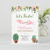 サボテンのお祭り誕生日 招待状 (スタンド正面)