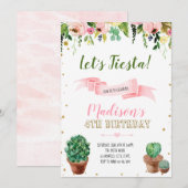 サボテンのお祭り誕生日 招待状 (正面/裏面)