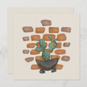 サボテンのオアシス:レンガの壁のデコインスパイアー自然 シーズンカード (正面/裏面)