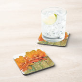 サボテンのオレンジ色の花 コースター (右側)