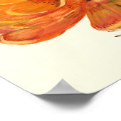 サボテンのオレンジ色の花 ポスター (角)