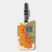 サボテンのオレンジ色の花 ラゲッジタグ (正面縦)