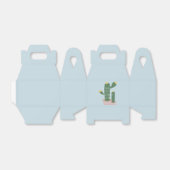 サボテンのカップケーキ赤ちゃんシャワーありがとうブルーピンク フェイバーボックス (折り畳みなし)