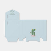 サボテンのカップケーキ赤ちゃんシャワーありがとうブルーピンク フェイバーボックス (折り畳みなし)