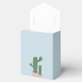 サボテンのカップケーキ赤ちゃんシャワーありがとうブルーピンク フェイバーボックス (オープン)