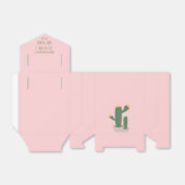 サボテンのカップケーキ赤ちゃんシャワーありがとうブルーピンク フェイバーボックス (折り畳みなし)