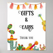 サボテンのギフトとカードブライダルシャワー表記号 ポスター (正面)