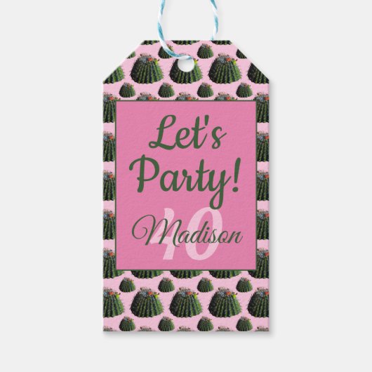 サボテンのギフトラベル ギフトタグ (正面)