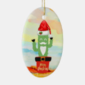 サボテンのクリスマスオーナメント セラミックオーナメント (右)