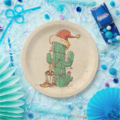 サボテンのクリスマスツリー ペーパープレート (パーティー)