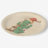 サボテンのクリスマスツリー ペーパープレート (アングル)