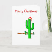 サボテンのクリスマスツリー-挨拶状 シーズンカード (正面)